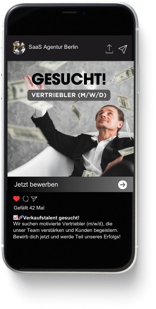 Instagram Recruiting - Vertriebsteam